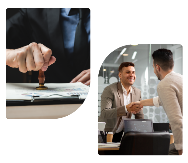 Expert Property Dealer Guiding Customer with the process